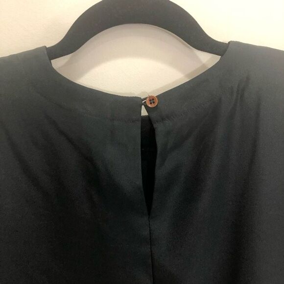 Vintage Pat Argenti Black Silk Blouse Size Small - Picture 2 of 7
